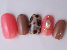 ネイルサロン ドレリッチ 大宮店(drerich)/アニマル柄ピンクブラウン