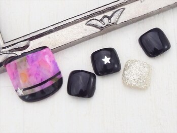 ネイルズガッシュ 蒲田東口店(NAILsGUSH)/*ブラックタイダイ*