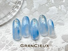 クアトログランシュ 青葉台(QUATRO×GranCieux)/夏色 ブルー ホログラム ネイル