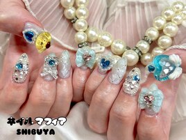 水色/ゴテゴテ/量産型ネイル