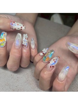 Mネイルアンドカフェ シェレステの写真/≪初回オフ無料≫ハンドジェル90分・120分やり放題◆トレンドアートからニュアンスデザインまでお任せ★