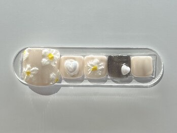 ジョアネイル(JOA Nail)/春/フラワー/ハート/パール