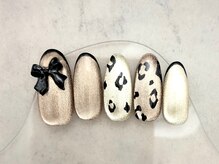 カナリス 神田店(Kanalis)/レオパードリボンネイル