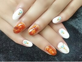 べっ甲&フェザーネイル
