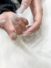 クリア(Clear)/キラキラチェーンネイル