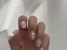 ミエレ(miele)/シルバーパールぷっくりネイル