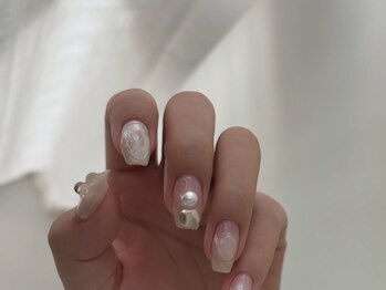 ミエレ(miele)/シルバーパールぷっくりネイル