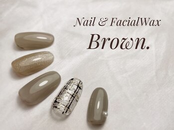 ブラウン(Brown.)/グレージュツイード