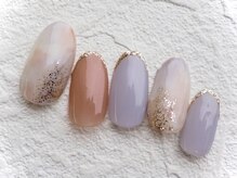 カトルナフ(quatre fois neuf)/大人のラメフレンチネイル