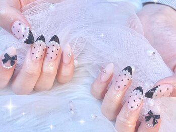 キレイエ ネイルズ(KIREIE NAILS)/ドット ガーリー リボン