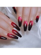 赤マグフラ × 黒グラデ