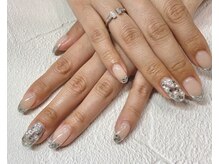 ココネル 本八幡店(coconail)/ガラスフレンチネイル ￥8800