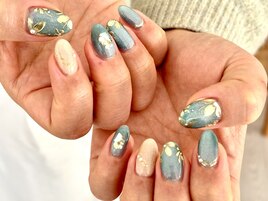ミラーフラワーネイル
