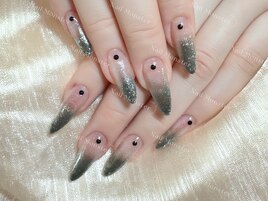 チップ　ラメグラ+ストーン10粒