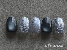 ネイビーマグツイード