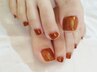 【FOOT】こだわりワンカラーネイル♪＋足裏もみほぐし１０分