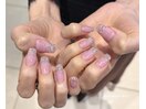 ちゅるんピンク×ストーングラデ