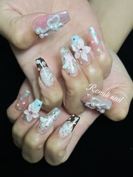 Renali Nail Salonの写真/【持ち込みデザインOK】豊富なカラーとパーツで再現性に自信◎ライフスタイル・お好みに合わせてご提案★