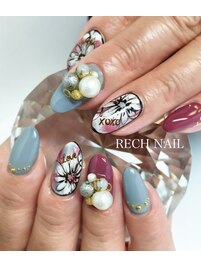 フラワーデザインネイル