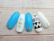 ブランロール 中目黒店(Blanl'or)/リゾートネイル　ターコイズ