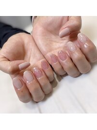 ワンカラー×ラメ