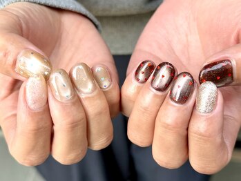 ハズグラスネイル(Haze Grass nail)/ハートホログラム