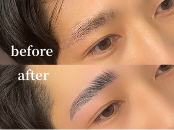 エムズアイブロウ 難波店(M’sアイブロウ)/メンズHBL☆before→After #眉毛