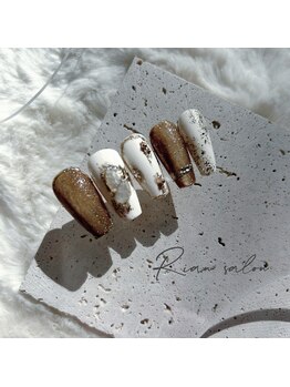 ホワイト&ブラウン ornament