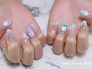 キャラ3Dネイル　夢の国フレンチ