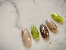 ラグウナ(Laguna)/タイダイとミラーネイル