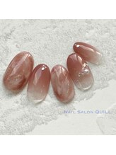 ネイルサロン クイル(QUILL)/1月マーブル（３）