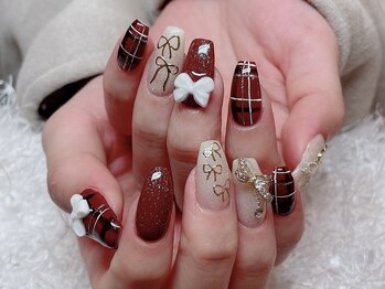 レアネイル 新宿(le'a nail)/チェック柄ネイル