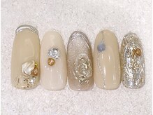 リノ ネイル(Rino nail)/9月の新作　白ニュアンス　709e3