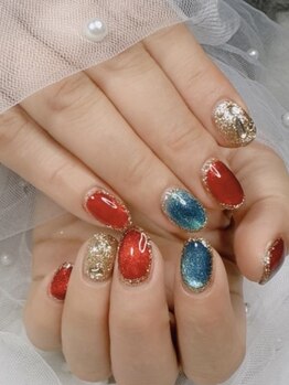 宝石ジュエリーネイル♪