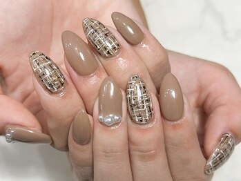 テラス(TERRACE)/大人ツイードネイル