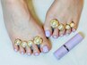 《nail》【おしゃれ度UP♪ご新規様オフ無料】フットワンカラー(ラメOK)¥5,950