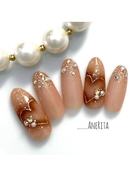 ネイルサロン アンリタ(nail salon AneRita)/エアブラシ☆ハートネイル
