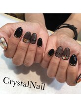 クリスタルネイル ボンベルタ橘店(CRYSTAL NAIL)/ワンカラー×アート