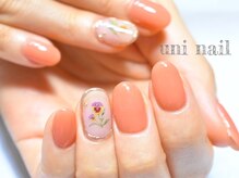 ユニネイル(uninail)/アンティークフラワーネイル