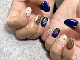 秋色ニュアンスネイル