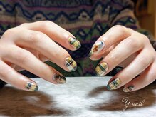 ワイネイル(Y.nail)/チェックニュアンスデザイン