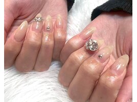 ビジューネイル/ワンカラー