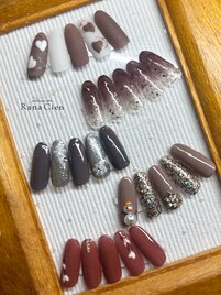 バレンタインネイル