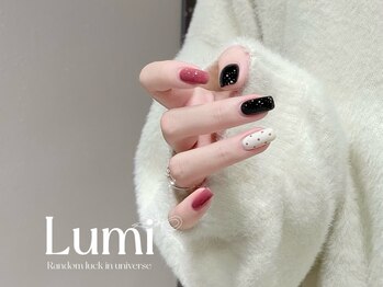 ルミネイル 大宮東口店(Lumi Nail)/ブラックドットガーリー