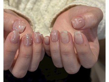 花柄デザイン/リボン