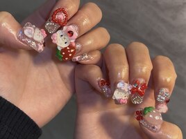 ピンク×レッドキティネイル