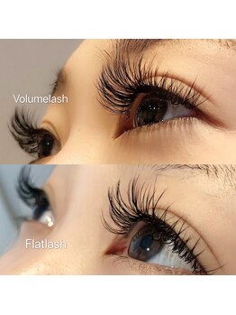 イーストアッカ アイラッシュ(East AkkA eyelash)/ボリューム/フラット比較