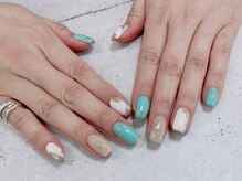 ネイル ビューティーマジック 葛西本店/ターコイズブルーネイル