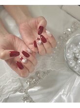 ベルレ(Bellere)/レースリボン× ボルドー　¥7500