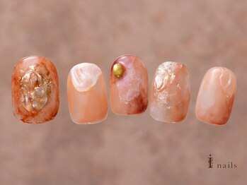 アイネイルズ 吉祥寺店(I nails)/テラコッタオレンジ夏ネイル
